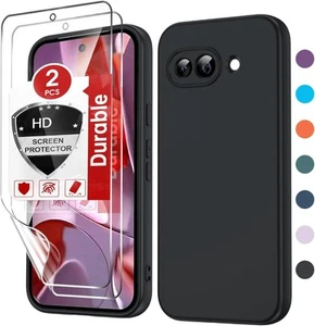ARMOUR Case For Google Pixel 9A/PROXL/8A Silicone Phone Cover+2XScreen Protector - Picture 1 of 82