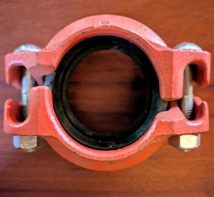 2-1/2" Victaulic Quickvic Flexible Coupling 107V Straight Ductile Iron EPDM G/Y - Picture 1 of 8