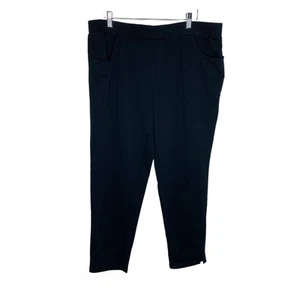 Logo Lounge by Lori Goldstein Womens Large Black Monica Pants Pockets Pull On - Picture 1 of 8