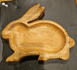 Pier 1 Wooden Bunny Tray - Picture 1 of 3