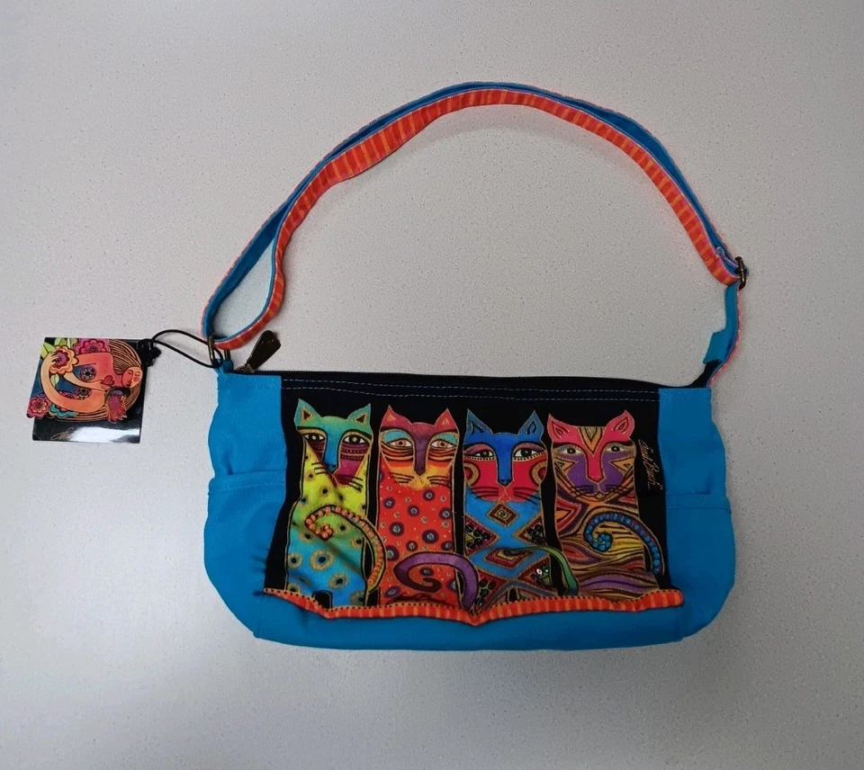 Laurel Burch Feline Clan Crossbody Cat Tote Handbag Purse