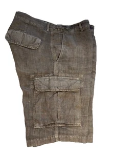 Brunello Cucinelli 100%Linen Cargo Shorts 48/32 - Picture 1 of 9