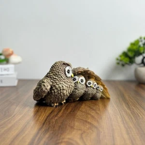 Resin Animal Statue Cute Miniature Figurine Sculpture Owl Ornament Home - Picture 1 of 12