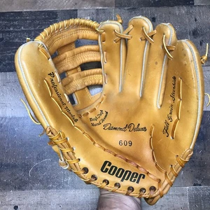 Cooper 609 Baseball Glove Softball Mitt Leather RHT Righty Diamond Deluxe 13” - Picture 1 of 8