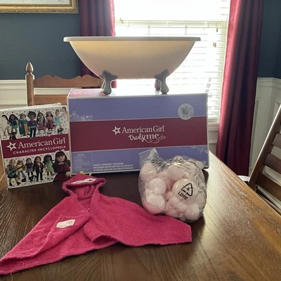 Muñeca American Girl Bañera Garra Pie Bañera con Burbujas y Toalla Foto 1 de 4
