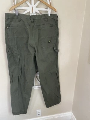 JOHN DEERE Hombre 42x34 JEANS VERDE DENIM CARPINTERO TRABAJO TAREAS *J255 Foto 1 de 4