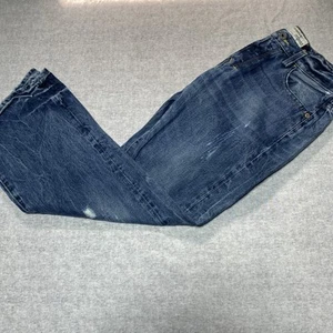 Energie Jeans Mens Tag 33x33 Actual 34x31 Blue Steven Button Fly Bootcut Y2K Vtg - Picture 1 of 15