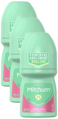 Mitchum Women Roll-On Antiperspirant Deodorant, Powder Fresh, 1.7oz. (Pack of 3) - Image 1 of 4