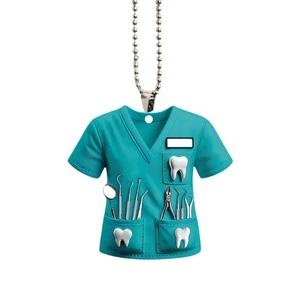 Mirror Mount Dental Theme 2D Acrylic Ornament Charm Interior Hanging Decoration - Picture 1 of 8