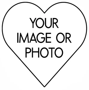 Topper de pastel en forma de corazón de 3-6 pulgadas, personalizado, comestible, a medida, tu imagen - Imagen 1 de 2