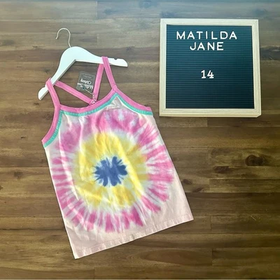 NWT Matilda Jane Dream Chasers Let’s Tie Dye Tank Top Pink Yellow Blue Green 14 - Image 1 of 4