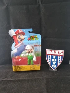 Super Mario Fire Luigi con palla di fuoco 4" personaggio Jakks Pacific NUOVO 2024 - Foto 1 di 3