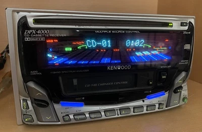 KENWOOD DPX-4000 Car Audio 2DIN CD Cassette 13PIN-BUS RCA Working Tested  JDM - Image 1 of 4
