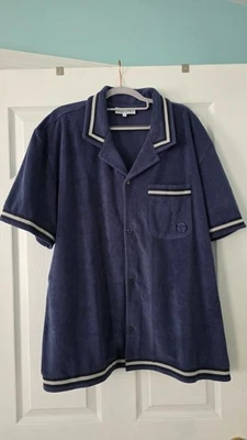 Camisa Sergio Tacchini Vitus Terry Cabana - Azul Índigo Foto 1 de 3