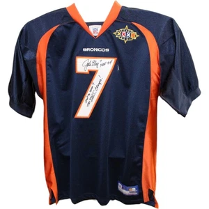 John Elway Autographed Denver Broncos M&N Jersey SB XXXII 3 Insc. Beckett 42997 - Picture 1 of 5