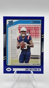2024 Panini Donruss - Rated Rookie Joe Milton III #319 Blue Press Proof (RC) - Picture 1 of 2