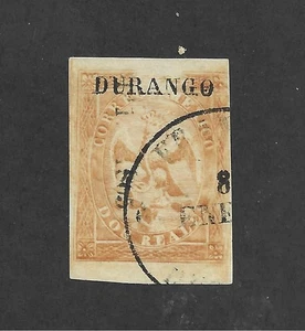 MESSICO DURANGO 2 REALES AQUILA 13-1865 USATO (WW360) - Foto 1 di 1