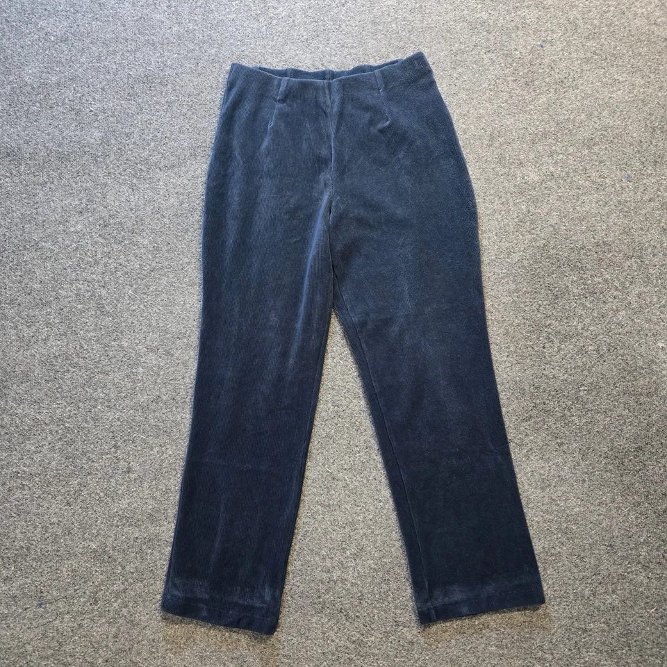 Pantalones LL Bean para mujer medianos pequeños azules tejidos perfectos pana tiro alto informales Foto 1 de 4