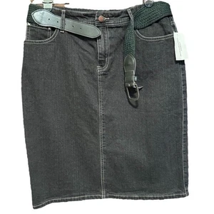 Gonna jeans donna Willi Smith nera denim con cintura taglia 12 misto cotone - Foto 1 di 4