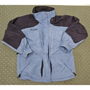 Vintage Columbia Damen Jacke LARGE Double Whammy Rain Blau Schwarz 90er. LESEN - Bild 1 von 15