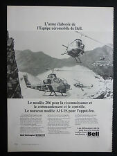 3/1977 PUB BELL HELICOPTER AH-1S BELL 206 214 AIR MOBILE TEAM ORIGINAL FRENCH AD