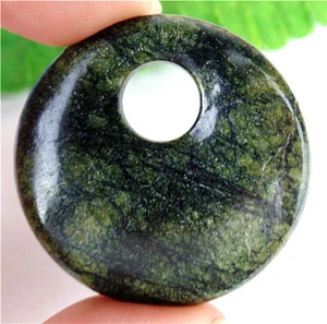 40x6mm Natural Yellow Howlite Donuts Pendant Bead HL80355 - Picture 1 of 1