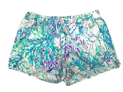 Pantalones Cortos Lilly Pulitzer Ocean Coloridos Verano Playa Preppy Talla Mediana Foto 1 de 4