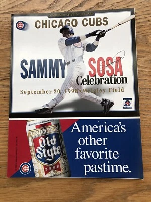 1998 Chicago Cubs Sammy Sosa Celebration - Commemorative Scorecard - Image 1 of 3