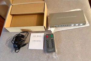 HDMI Quad Multi-Viewer 4X1 Seamless HDMI Switch - 4 Ports IR Remote! - Picture 1 of 4
