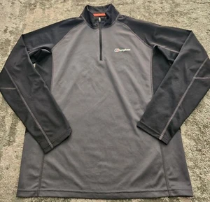 BERGHAUS Argentium Mens Grey Long Sleeve Quarter Zip Top Activewear - Size M VGC - Picture 1 of 8