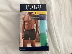POLO RALPH LAUREN 2XL Confezione 3 Boxer Cotone Vestibilità Classica Multicolore/Pesce - Foto 1 di 5