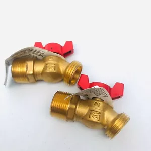 LOT OF 2 PROLINE 102-354HN 3/4" HOSE BIBB QUARTER MASTER NO KINK 125PSI - Picture 1 of 3