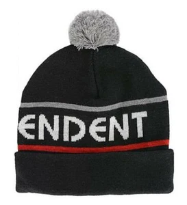 INDEPENDENT TRUCKS CO'- Strip - Black Skateboard Beanie / Bobble Hat - Picture 1 of 1
