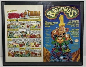 Vintage Comic Strip Ad Wall Art Framed 11”x 14” Apple & Cinnaman & Battletoads - Picture 1 of 5