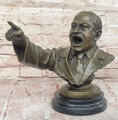 Dr Martin Luther King Jr y Freedom retrato bronce macizo escultura arte Foto 1 de 4