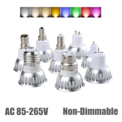 Multicolor LED COB Spotlight Bulbs 5W GU10 GU5.3 E27 E14 Screw Lamps 110V 220V - Image 1 of 4