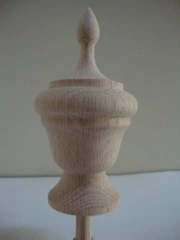 WOOD FINIAL UNFINISHED FOR BED OR FURNITURE Finial #80 Cover