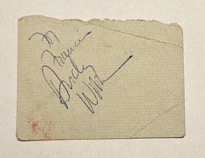 Autogramm von Andy Williams - Legendärer Sänger auf Ticketrückseite - 6. November 1966 - Bild 1 von 2