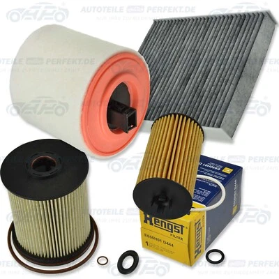 HENGST / HAUSMARKE Inspektionskit Filter Satz Paket S (AK) OPEL ASTRA K 1,6 CDTi 95 - 160 PS -H-