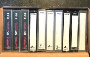 3 NEW Quantegy DAT R-64 DAT, 7 used TDK 4MM DATA DATS - Picture 1 of 3