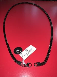 Men’s 4mm Darkened Stainless Steel Franco Link Chain Necklace BJS03NS - Picture 1 of 5