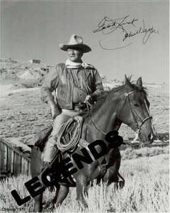 John Wayne Autographed "CHISUM" 11x14 B & W Reprint - Picture 1 of 1