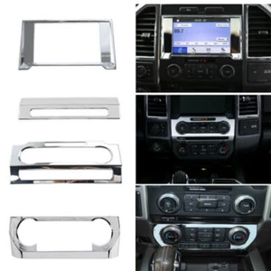 Cubierta de moldura de panel de volumen de aire acondicionado navegación GPS para Ford F150 2015+ cromada - Imagen 1 de 9
