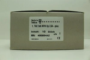 Telekom 1. Gniazdo telefoniczne TAE 3x6 NFN UP LSA-plus (VPE= 10 szt.) "Nowy&oryginalne opakowanie" - Zdjęcie 1 z 1