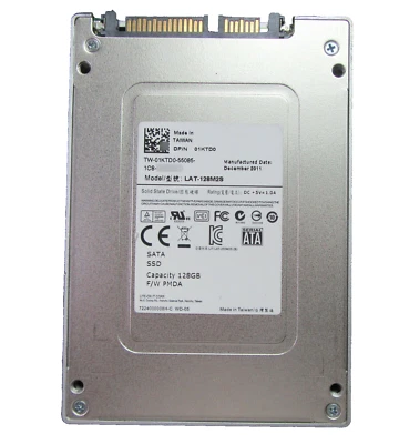 Genuine 128GB Lite-ON LAT-128M2S 2.5" SATA SSD Solid State Drive Dell P/N: 1KTD0 - Image 1 of 3