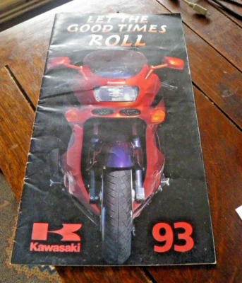 1993 Kawasaki Motorcycle Sales Brochure 99985-102-93  in fair condition see desc - Image 1 of 2
