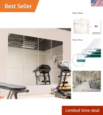 Espejo de pared para espejo de gimnasio en casa, espejos de longitud completa montados en la pared, sin marco... Foto 1 de 4