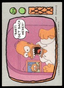 1990 The Simpsons Non-Sport Card #34 Bart! Get Back Here