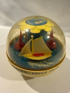 Vintage 1967 Fisher Price 6” Roly Poly Boat Chime Ball #162 - Picture 1 of 5