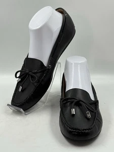 Michael Kors Women's Daisy MG17A Black Leather Slip-On Loafer Flats Size 8.5M - Picture 1 of 15
